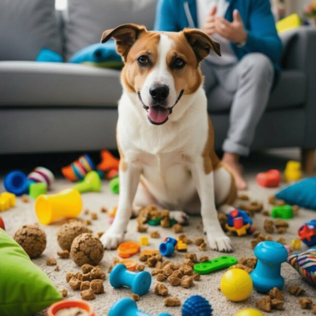 Untidy dog with messy fur needing professional dog grooming services